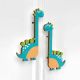 Handcrafted Acacia Wood Dino Cabinet Handles Set